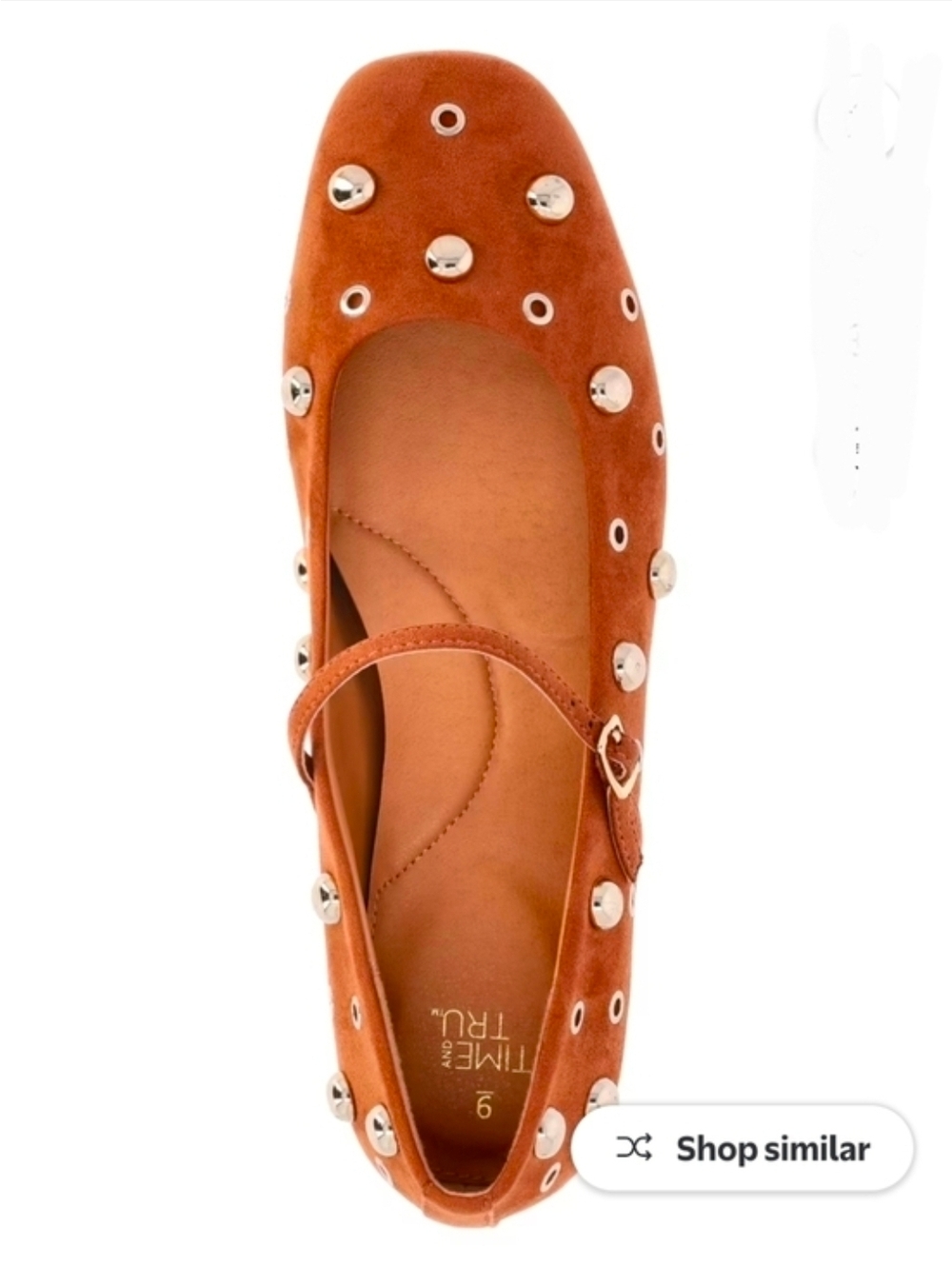 Time and Tru Women's Studded Mary Jane Flats Size 8 NWT
